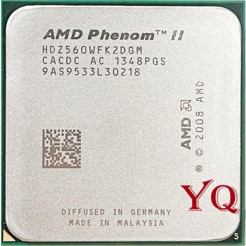 AMD Phenom II X2 560 CPU 3.3GHz 6MB L3 Cache Socket AM3 PGA938 Desktop CPU HDZ560WFK2DGM