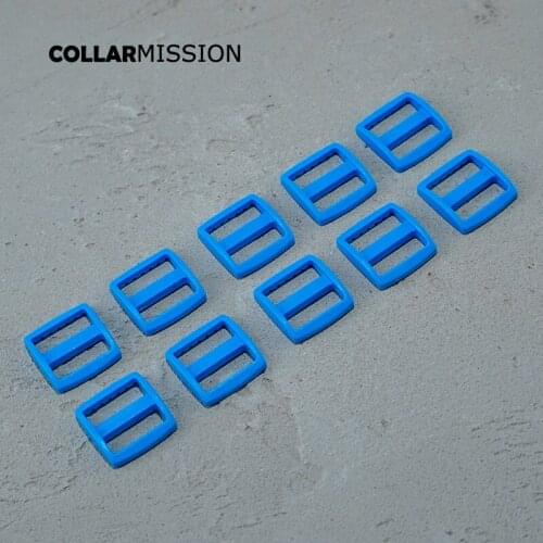 Retailing bright color Bag Strap Adjustment Buckle plastic Slider Tri-Glid for DIY dog collar 25mm blue RZK25SJ14