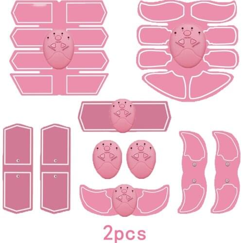 2pc Replacement Muscle Stimulator EMS Figure Slimming Machine Weight lossing Tens Exercise Slim Belt Rechargeable Part Pink