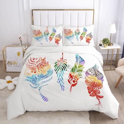 Modern Quilt/Comforter/Blanket Case Pillowcase Bedding Sets Duvet Cover Set with Zipper 3D King Queen Twin Size Bed Linens