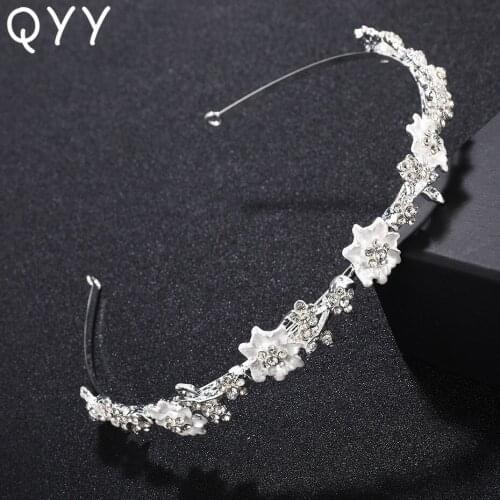 Wedding Tiaras Crowns Party Wedding Crystal Flower Tiara Bridal Princess Crown Headband Hair Jewelry Rim for Hair
