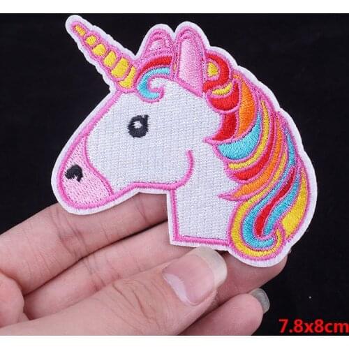 Pulaqi Embroidered Unicorn Applique Embroidery Patches For Clothing Iron On Patches Cartoon Patch E