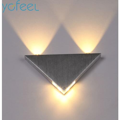 [YGFEEL] Modern LED Wall Lamp 6W Creative Atmosphere Lamp Dining Room Living Room Bedroom Corridor Lighting Aluminum AC90-260V