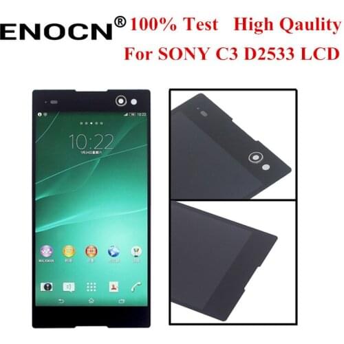 FOR 5.5" lcd For Sony Xperia C3 D2533 D2502 LCD Display touch Screen Digitizer Assembly Replacement Parts Black