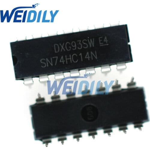 10PCS 74HC14 74HC14N SN74HC14 SN74HC14 DIP IC DIP-14 Six Schmitt Trigger Inverter New