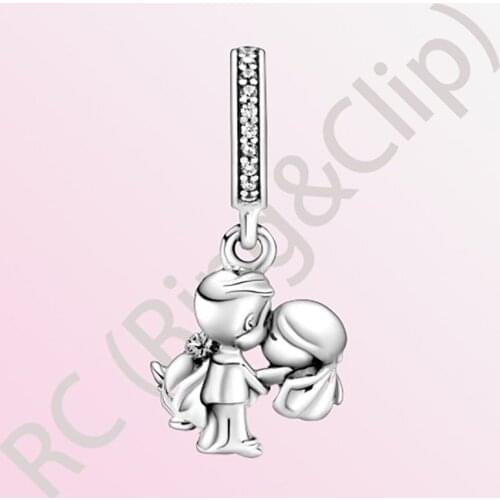 2020 New Arrival S925 Sterling Silver Beads Married Couple Dangle Charms fit Original Pandora Bracelets Women DIY Jewelry