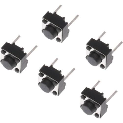 2021 New 100 Pcs 6x6x5mm 2 Pin Micro Momentary Push Button Tactile Switch