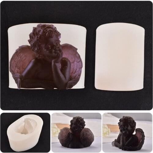 Diy Handmade Resin Mold Silicone Product Plaster Mold 3D Stereo Little Angel Scented Candle Silicone Mold for Decoration