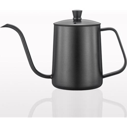 350ML/600ML Coffee Pot Gooseneck Kettle Stainless Steel Long Spout Coffee Pot Household hand drip coffee pot With Lid