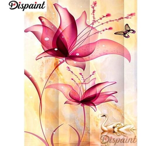 Dispaint Full Square/Round Drill 5D DIY Diamond Painting "Flower butterfly" 3D Embroidery Cross Stitch Home Decor Gift A10428