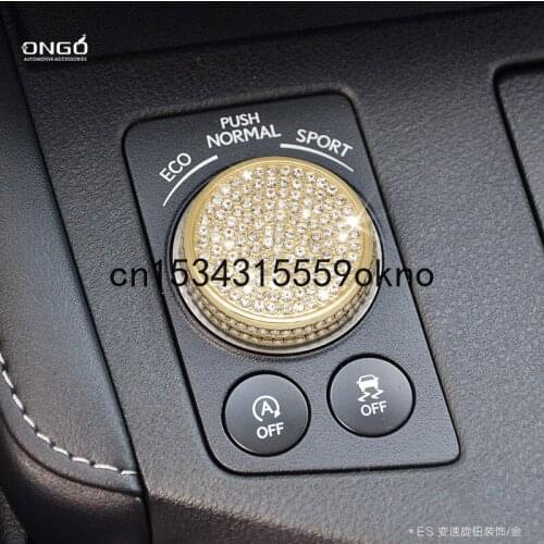 For Lexus ES200 250 ES300h 2013-17 Interior Air Outlet Knob Car Filled With Quartz Watch Frame Crystal Diamond