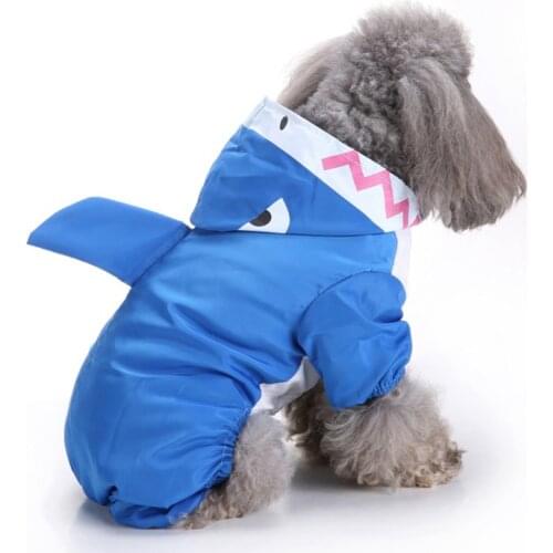 3 Colors Hooded Pet Dog Raincoats Waterproof Clothes For Small Dogs Chihuahua Pug Clothing Dog Raincoat Poncho Puppy Rain Jacket