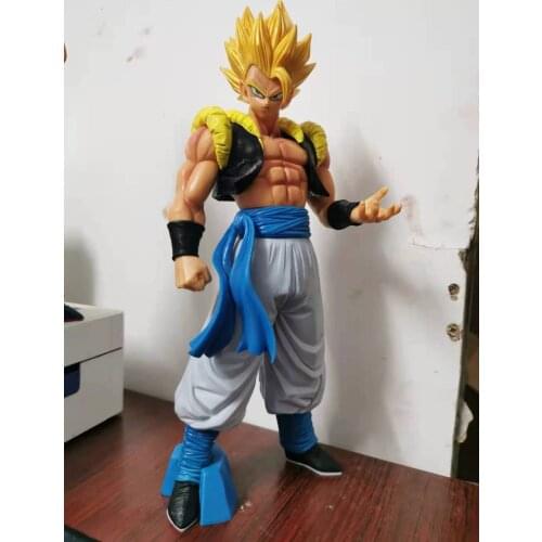 Yellow hair Dragon Ball Z Anime Figurine Gogeta Vegeta Son Goku PVC Action Figures Toys DBZ Model Brinquedo Gift Doll 27CM