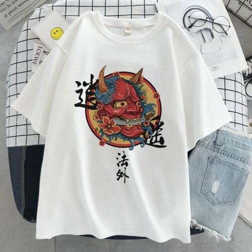 Mask Graphic Print T-shirt Women Tee Harajuku Aesthetic White Tops Japan Style Tshirt 2021 New Summer Fashion Y2k Female T Shirt