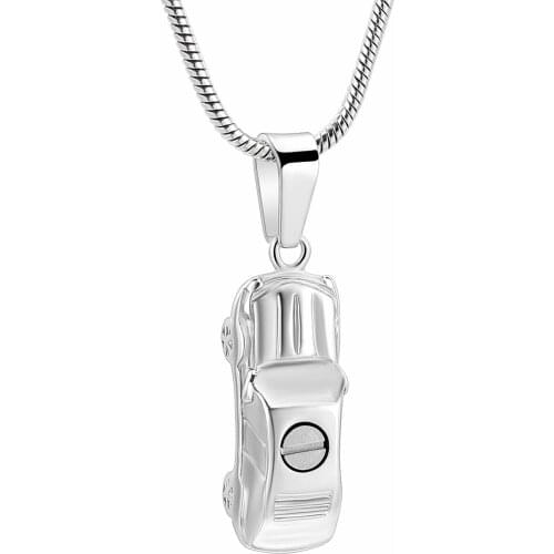 K001 Mini Car Cremation Jewelry for Ashes Stainless Steel Keepsake Pendant Locket Memorial Urn Necklace for Men Women