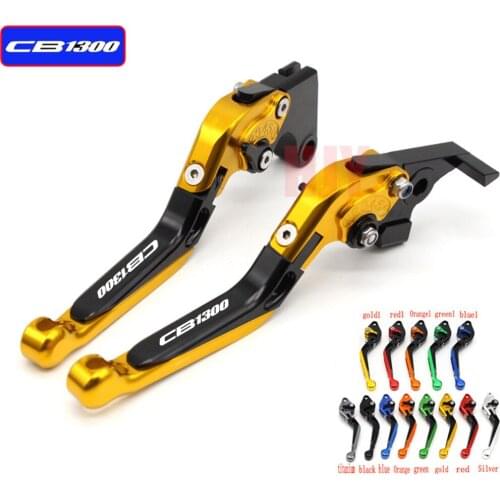 Laser Logo CB1300 CNC Folding Extendable Motorcycle Brake Clutch Levers For HONDA CB1300 CB 1300 2008 2009 2010 2011 2012