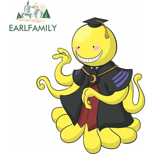 EARLFAMILY 13cm x 10.3cm For KoroSensei Car Stickers Vinyl Material Decal Car Styling Scratch-Proof Suitable for VAN ATV SUV