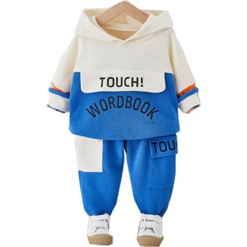 New Spring Autumn Baby Boy Girls Clothes Children Cotton Hoodies Pants 2 Piece Set Toddler Sports Casual Costume Kids Tracksuits