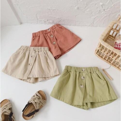 2020 New Arrival Girls Skirt Shorts Summer Patchwork Fashion Girls Shorts 2-8 Years QH785