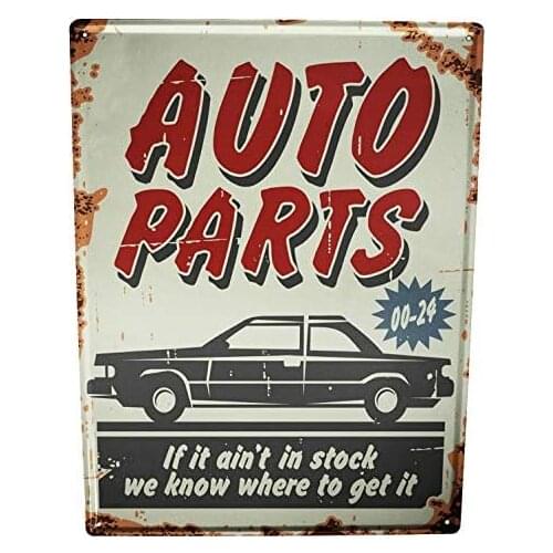 Tin Sign Decor Plaques 30 x 40 cm Metal Plate Plaque Garage Auto Parts Gas Stations Vintage