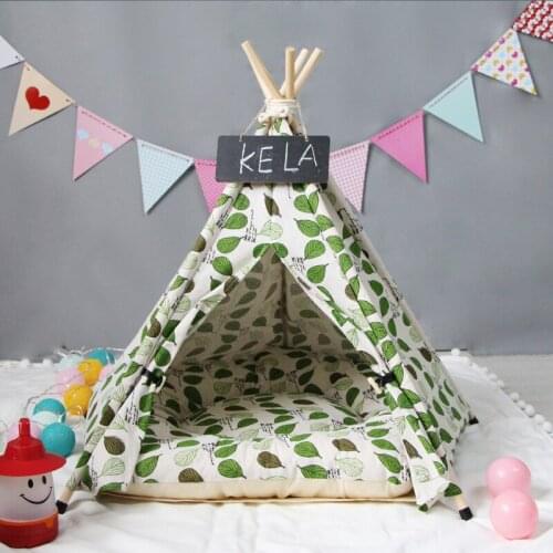 Pet Tent In Autumn Winter Canvas Breathable Small Medium Sized Dogs Cats Simple Installation Washable Wear-resisting Kennel