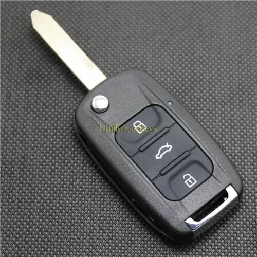 PINECONE Key Case for WULING HONGGUANG S Car Key 3 Buttons Uncut Brass Blade Replace Remote Blank Key Shell Cover 1 PC