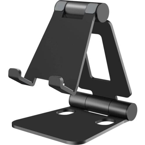 Aluminium Alloy Phone Stand for Huawei for iPhone for Xiaomi Universal Foldable & Rotatable Phone Holder Tablet Stand for iPad
