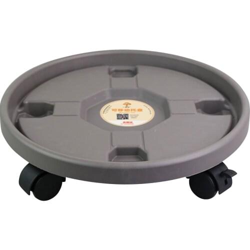 Plastic Universal Wheel Flower Pot Base Movable Plant Caddy Plant Saucer Pot Holder Movable Plants Round Stand Pallet