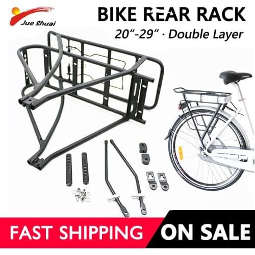 26" 700C Adjustable Cargo Racks Mountain Bike Vintage Bicycle Carrier Black eBike Racks Powerful Electric Bike Luggage Carrier