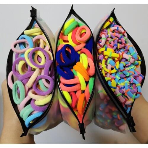 50/100pcs/Pack Girls Small Elastic Hair Bands Colorful Nylon Children Ponytail Holder Rubber Bands Hair Accessories For Kids