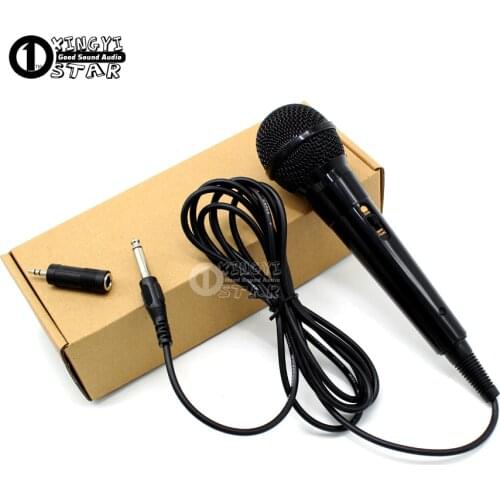 6.5mm Plug Handheld Wired Microphone 3.5mm Jack Vocal Dynamic Mic Microfone For Computer Karaoke Mixer Audio PA Power Amplifier