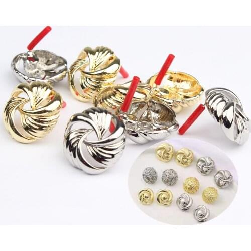 Golden Zinc Alloy DIY Earrings Jewelry Making Accessories 6pcs/lot 21mm Bulk Items Wholesale Lots Nickel Free