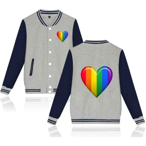 Trend Gay LGBT Print Baseball Uniform Autumn And Winter Holiday Preppy Sweatshirts Novelty Street Men/women Casual Clothes Tops