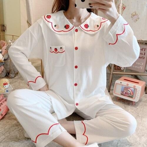 Spring Autumn Fashion Postpartum Women Lactation Pajamas Suits Cotton Breastfeeding Leisurewear Set Maternity Nursing Clothing