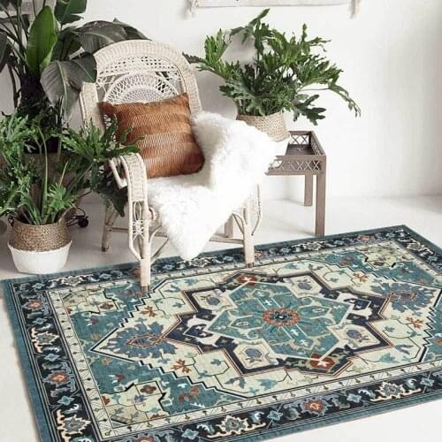 Retro Vintage Carpet Persian Carpet Living Room Bedroom Mat Anti-slip Area Carpet Absorbent Boho Carpet