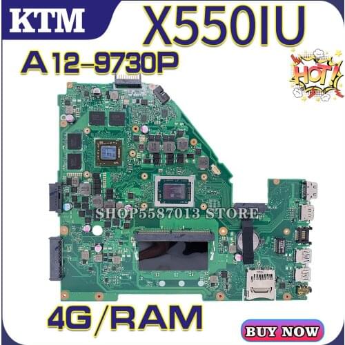 X550IK for ASUS X550I X550IU XV50I VX50IU VX50IK laptop motherboard mainboard 100% test OK A12-9730P cpu 4G/RAM