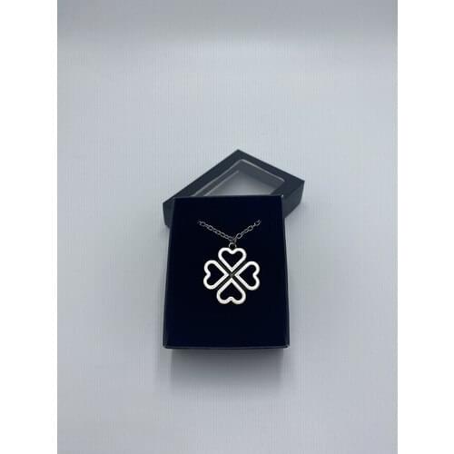 Yage Unisex Silver Plated Clover Necklace friendship and ladybird icon pendant made in turkey