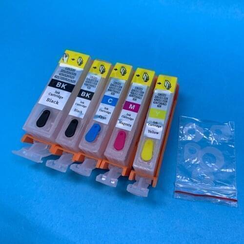 YOTAT 5pcs refill ink cartridge PGI-725 CLI-726 for Canon PIXMA IP4870 MG5170 MG6170 MG8170 MX886 IX6560 IP4970 MG5370 MG8270