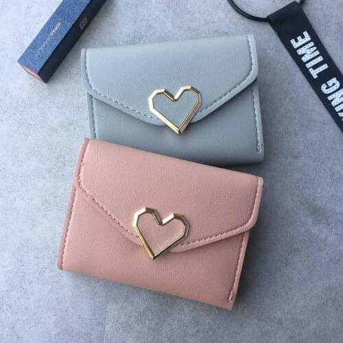 Womens Coin Purse Short Wallet Short Three Fold Small Wallet Ladies Student Wallet