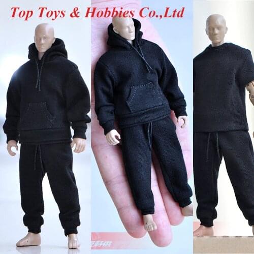 1/12 Scale clothes hand-made street fashion sweater and pants T-shirt model for 6-inch doll action figure