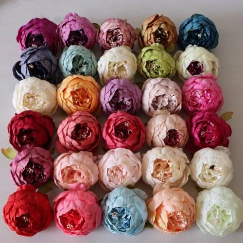 1pcs 9cm Silk Artificial Rose Flower Head for Home Wedding Decoration DIY Crafts