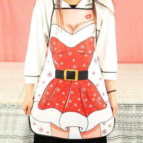 1pcs Christmas decorations red beauty aprons Christmas aprons gift bag colors