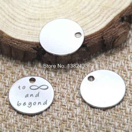 10pcs to infinity and beyond charm silver tone message charm pendant 20mm