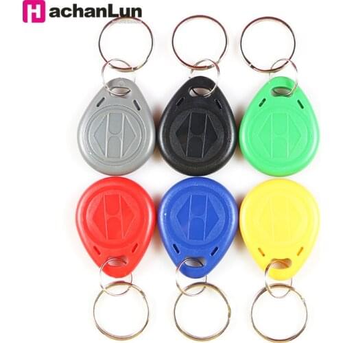 10Pcs 125KHZ EM4305 Copy Rewritable Writable Rewrite ID keyfobs RFID Tag Key Ring Card 125KHZ Proximity Token Duplicate