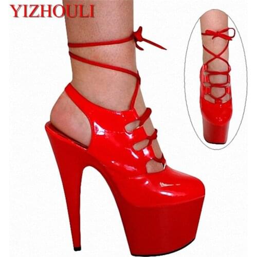 15 cm sexy party sandals, catwalk model sexy pole dancing performance, dancing shoes