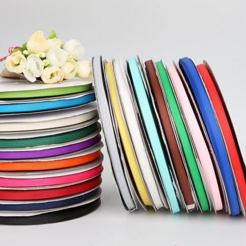18 Colors 7MM Gift Packing Grosgrain Ribbon for Wedding Party Decoration DIY Handmade Crafts Garment Materials 100Yards/lot