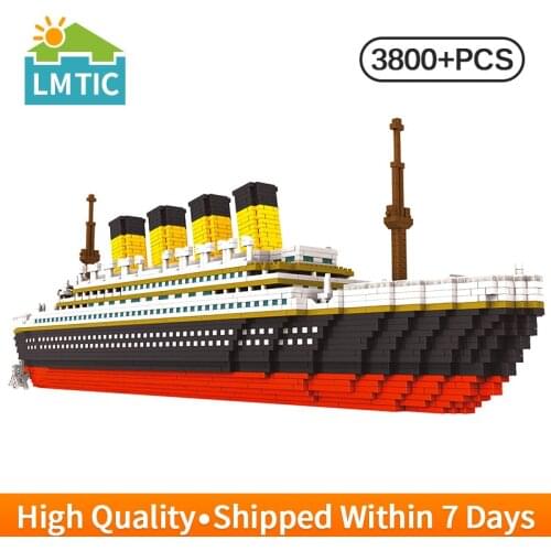 3800pcs Titanic Ship Cruise Mini Building Blocks 3D Boat Model Diy Collection Micro Bricks Toys For Children Adult Birthday Gift
