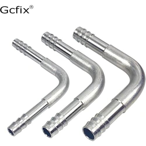 #6 #8 #10 A/C 90 Degree Barb Splice Fitting Aluminium Push on Barbed Splicer for Barrier Hose 3/8 1/2 5/8