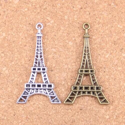 8pcs Charms eiffel tower paris 44x24mm Antique Pendants,Vintage Tibetan Silver Jewelry,DIY for bracelet necklace