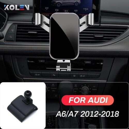 Car Mobile Phone Holder For Audi A6 A7 2012 2013 2014 2015 - 2018 GPS Gravity Stand Special Mount Navigation Bracket Accessories
